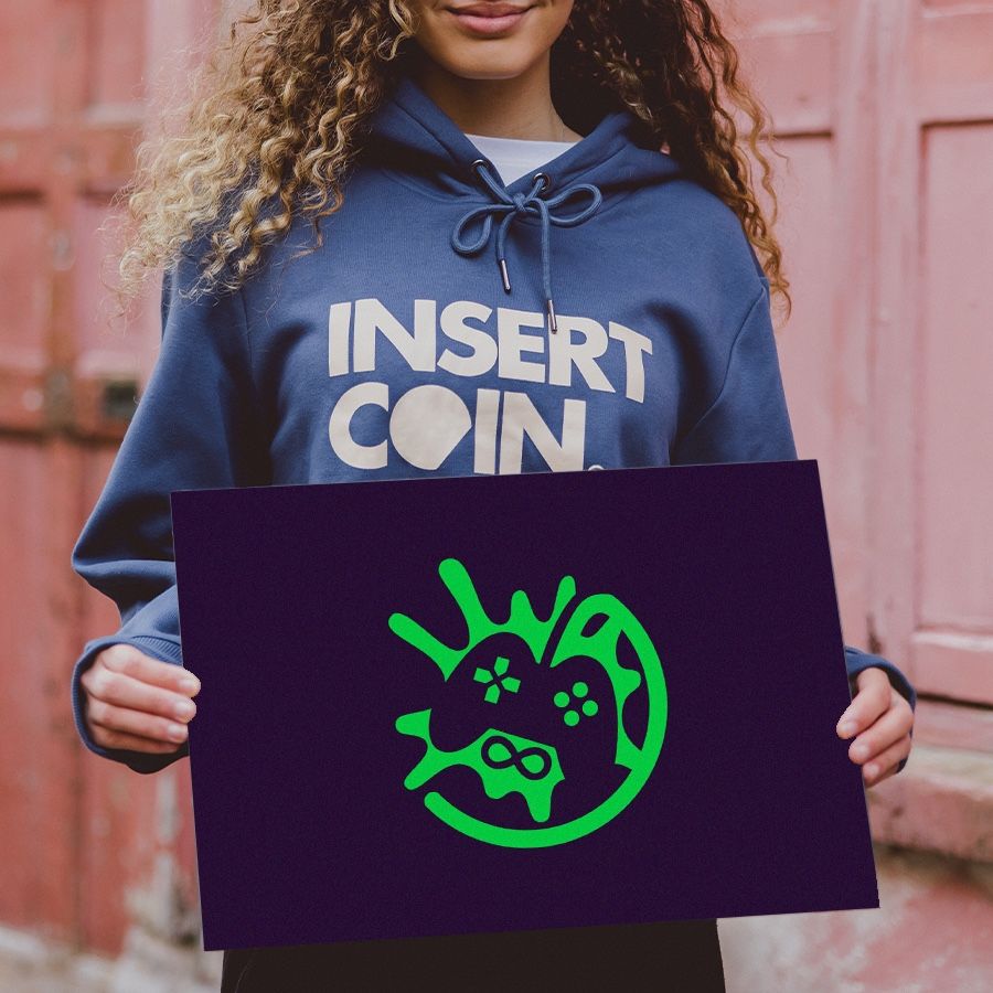 Model with the Spectrum Gaming logo