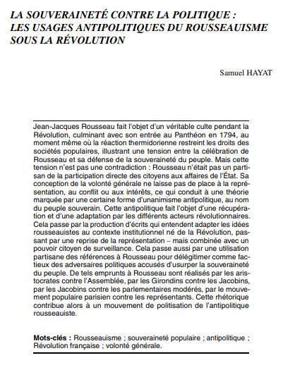 Titre et résumé de l'article