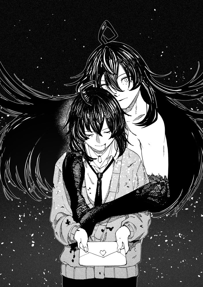 Two figures are standing in a void. A dying girl who never got to proclaim her love, and a lonely spirit who ran away. 