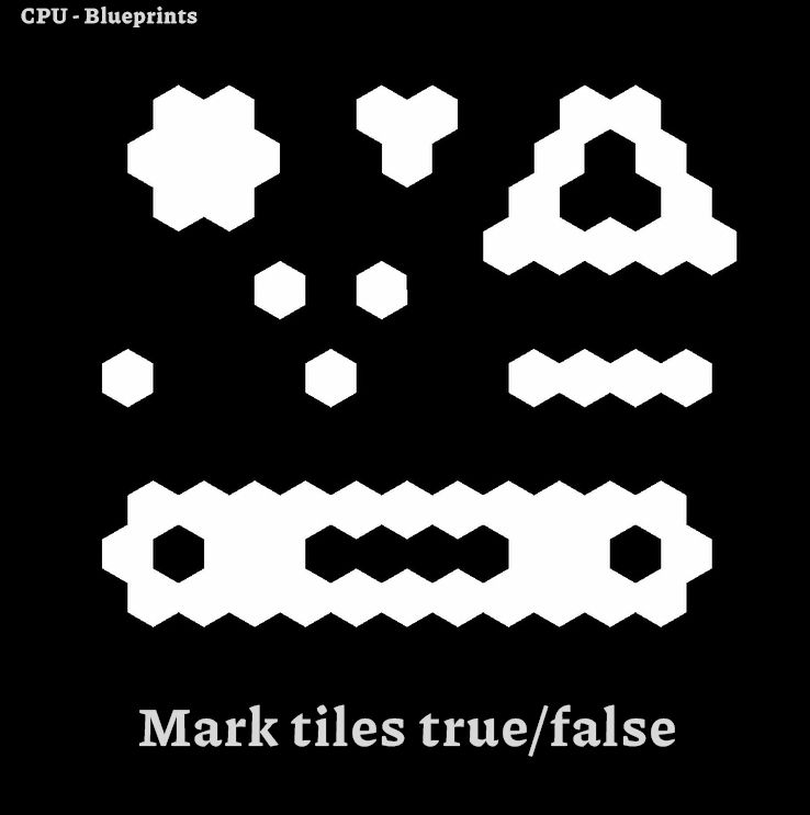 The same hexagons as above, but now just as a solid white/black 