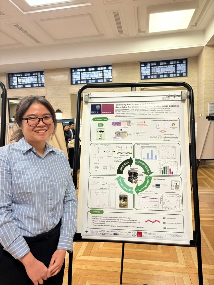 Kanyapat with her poster at the Samaggi Research & Networking Symposium.