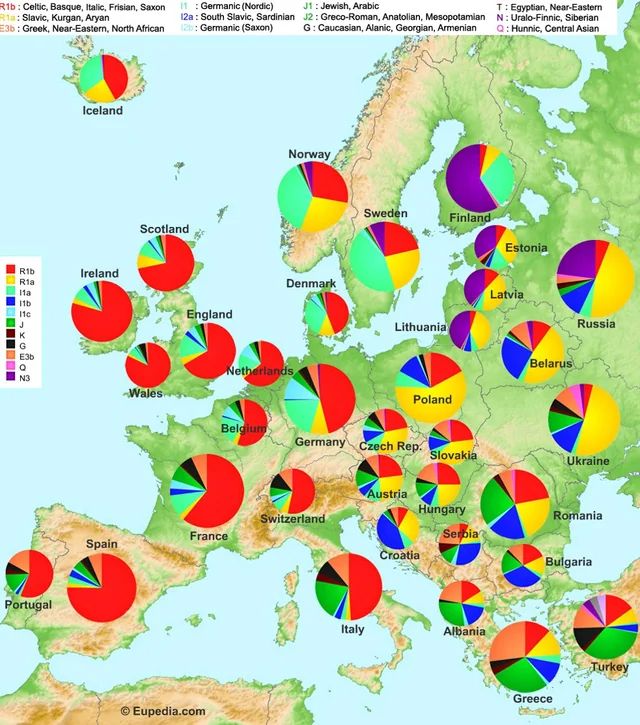 Genetic map of Europe