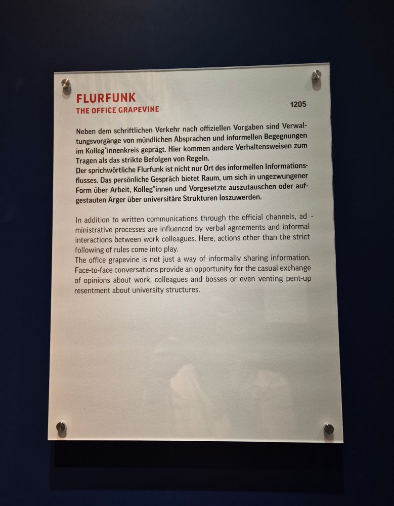 Wandtext zum Thema "Flurfunk" 