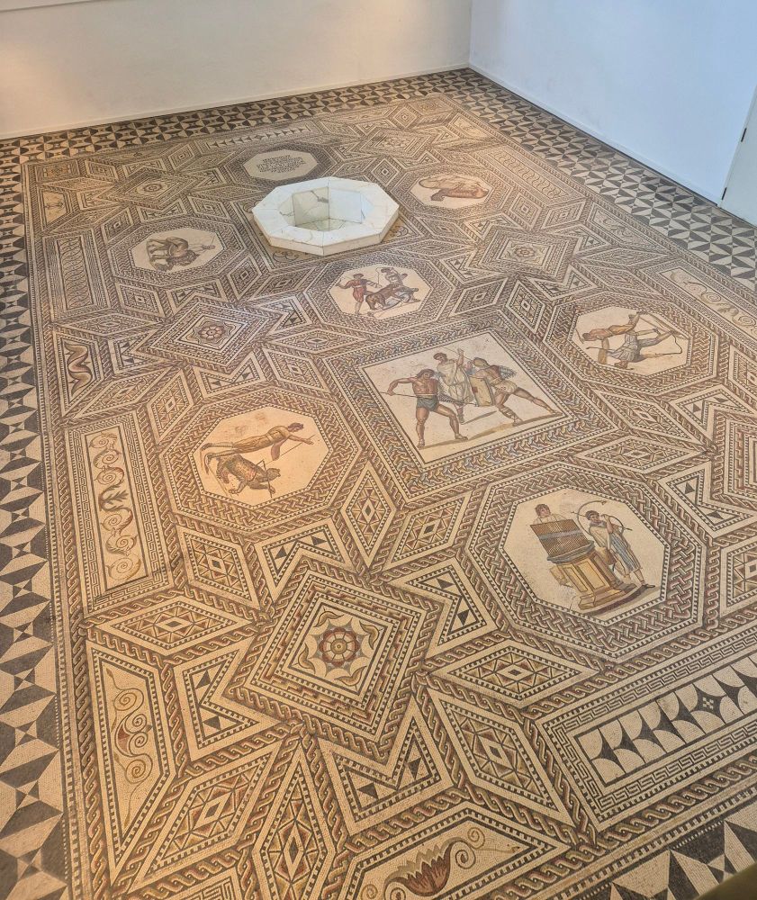 View of almost the complete mosaic. 