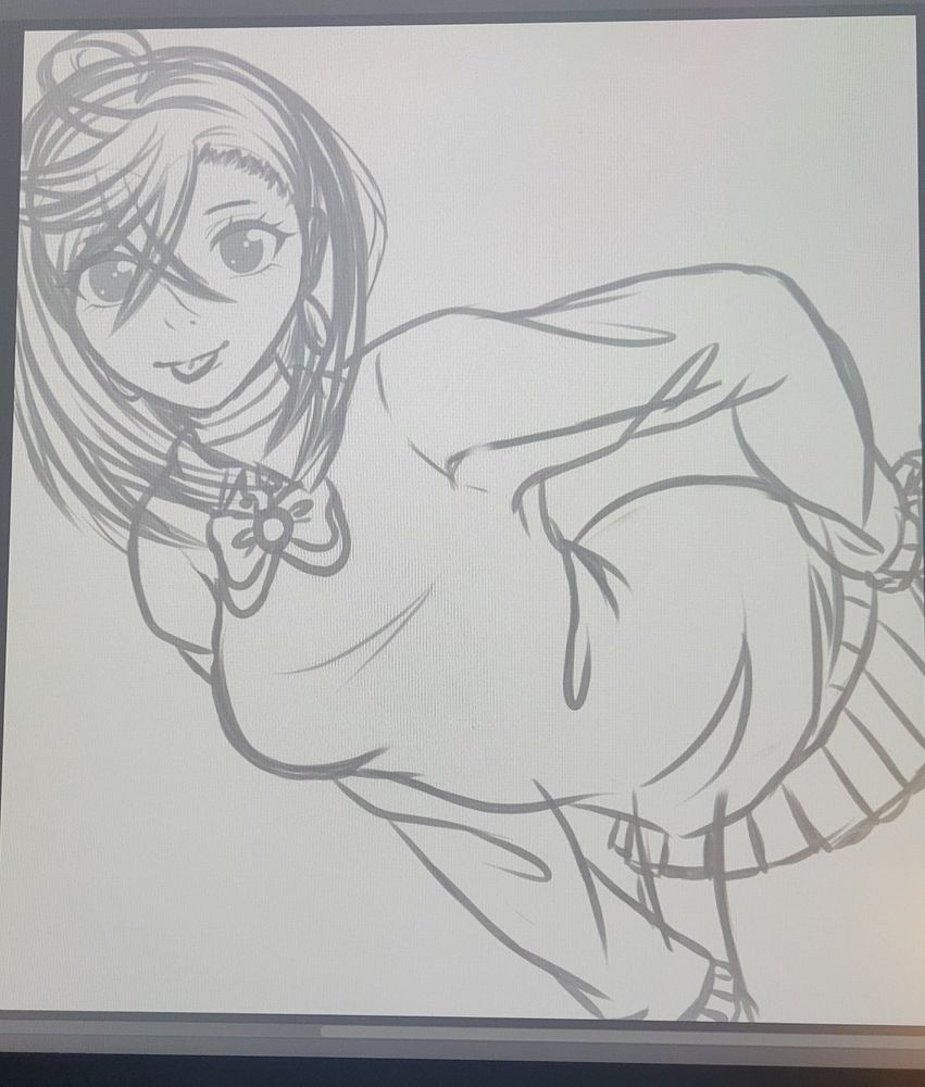 Wip for next weeks art stream on Tuesday. Will be working on a image of one of the main characters from dandadan