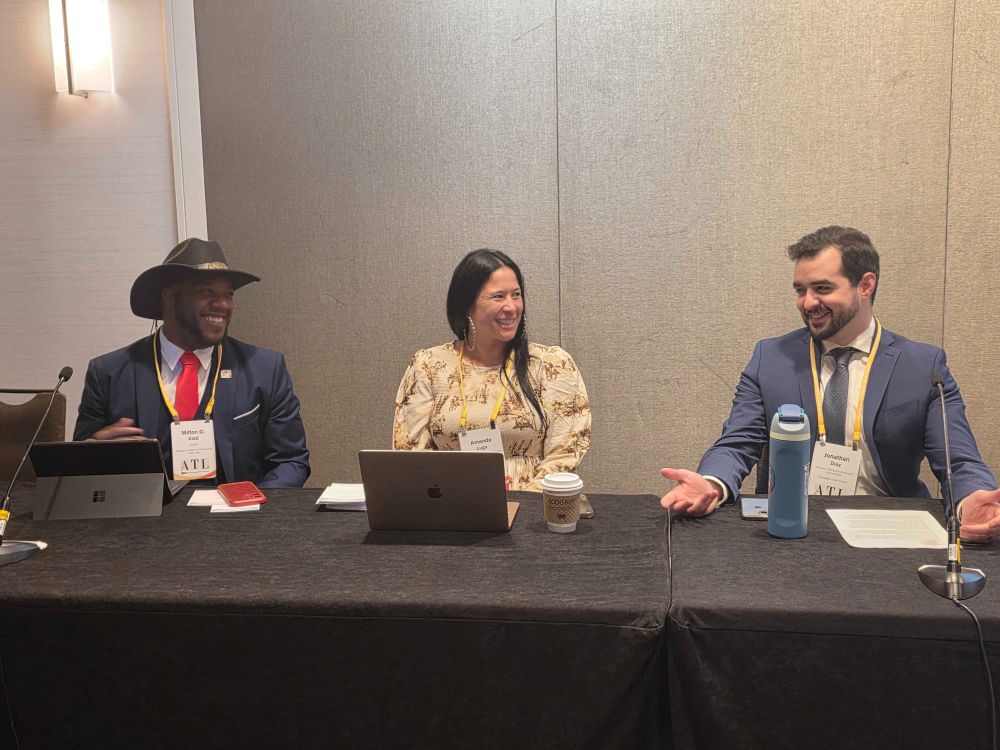 Photo of CLC's Jonathan Diaz among a panel at the 2025 COGEL conference.
