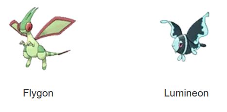 flygon and lumineon