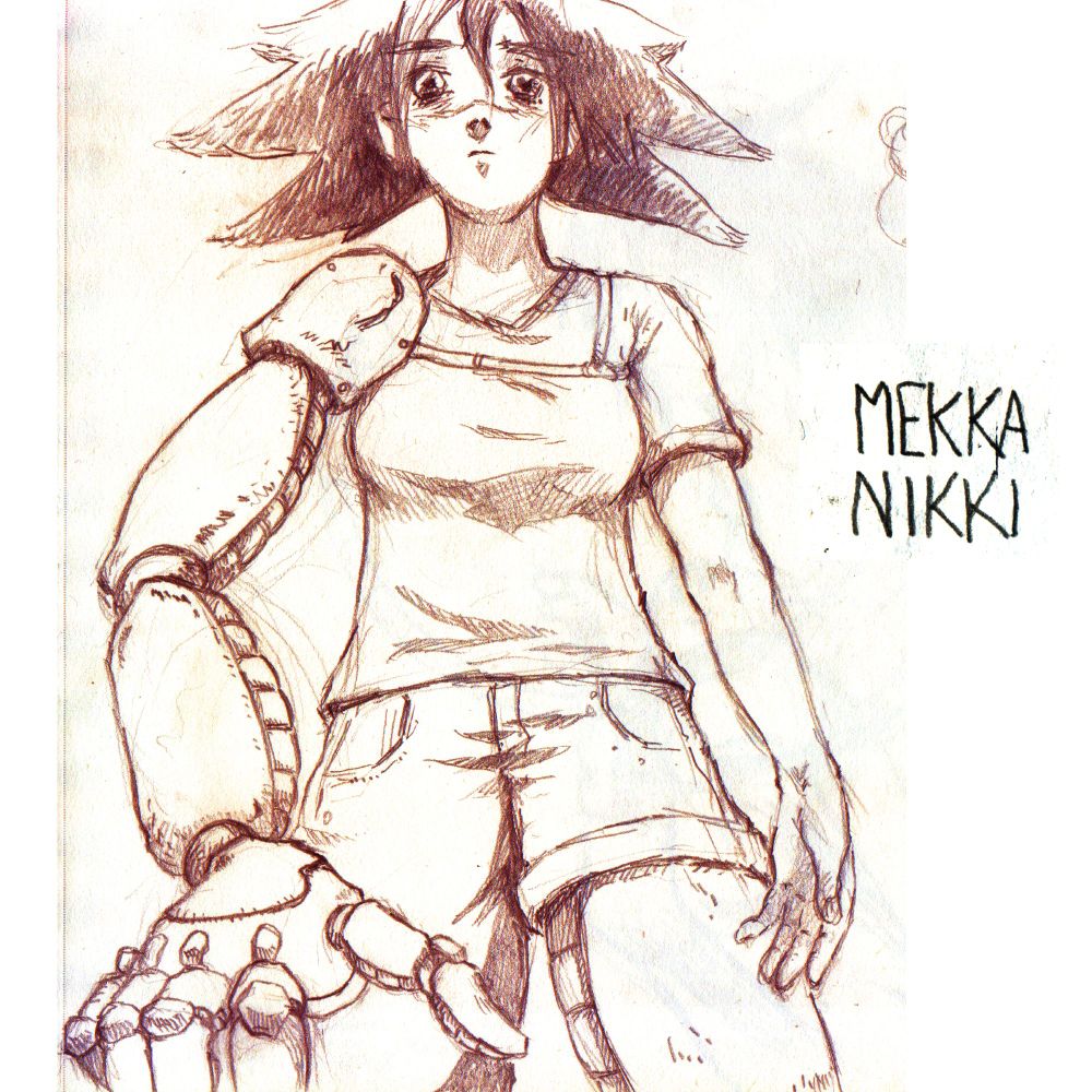 Dessin de Nikki, de la BD Mekka Nikki :>