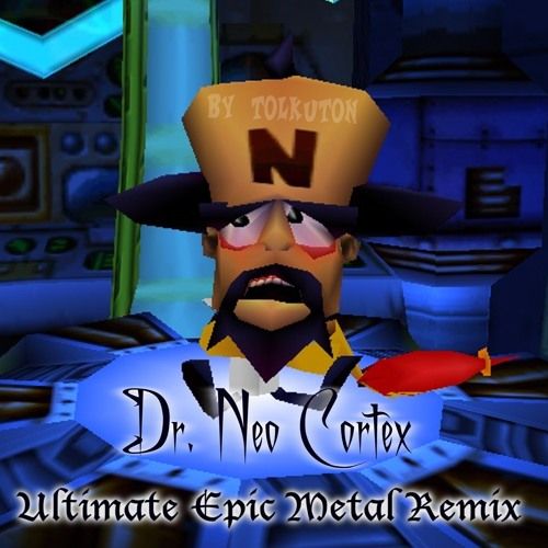 neo cortex looking sad and meek and pathetic with the caption "Dr. Neo Cortex Ultimate Epic Metal Remix"