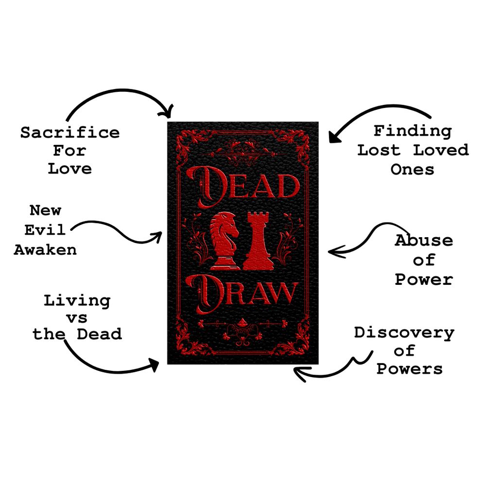 Dead Draw Special Edition Cover with tropes: sacrifice for love, new evil awaken, living vs the dead, finding lost loved ones, abuse of power, discovery of powers 