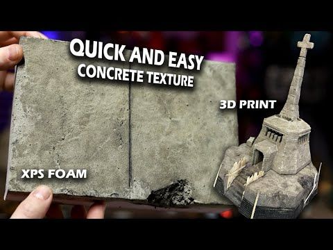 How to Make Your 3D Prints and Terrain Look Like Concrete or Stone No Print Sanding No Hand Painting