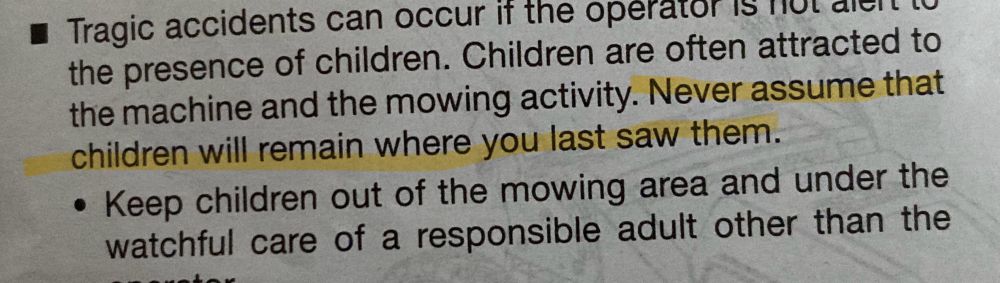 Never assume that children will remain where you last saw them