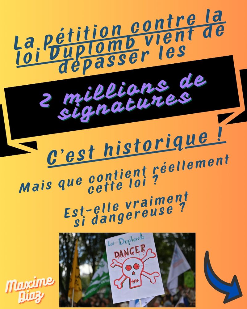 La pétition contre la loi Duplomb qui vient de dépasser les deux millions de signatures : c'est historique. Résumé de ce qu'elle contient. 