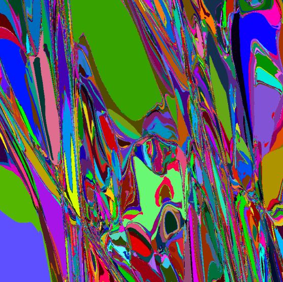 Energy landscape slice found by ODE solving for 128 soft spheres in 2d, meaning that the dimension of configuration space is 254.