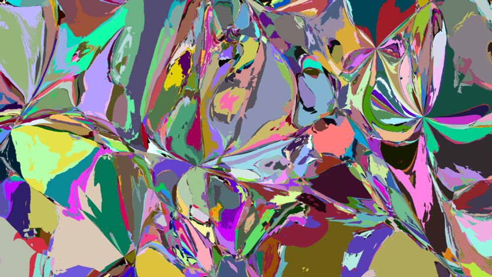 Same slice obtained with a variant of a common optimizer, FIRE, showing jagged edges, point inclusions inside basins, giving an impression of fractality.