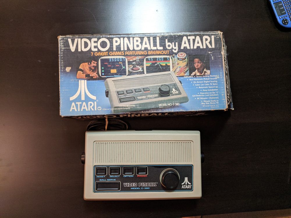 Atari Video Pinball console and box