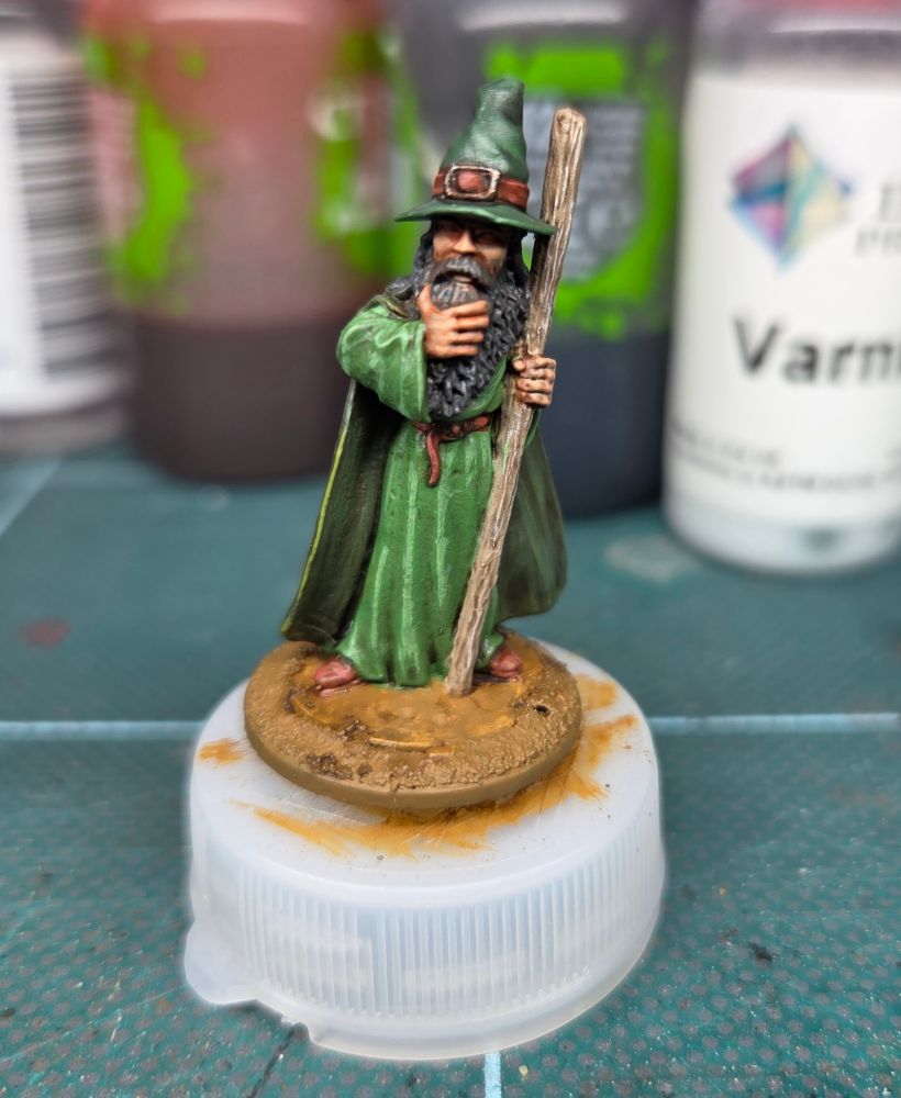Metal magic Wizard in green 