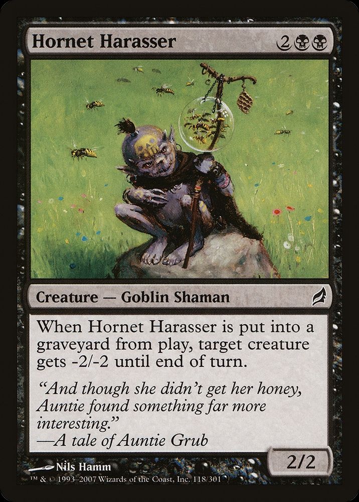 MTG card Hornet Harasser. Art by Nils Hamm.