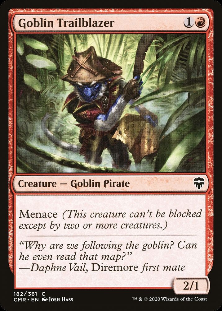 MTG card Goblin Trailblazer. Art by Josh Hass.