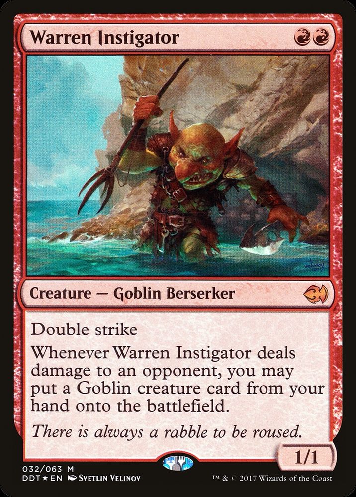 MTG card Warren Instigator. Art by Svetlin Velinov.