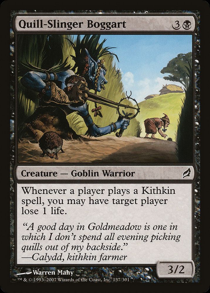 MTG card Quil-Slinger Boggart. Art by Warren Mahy.