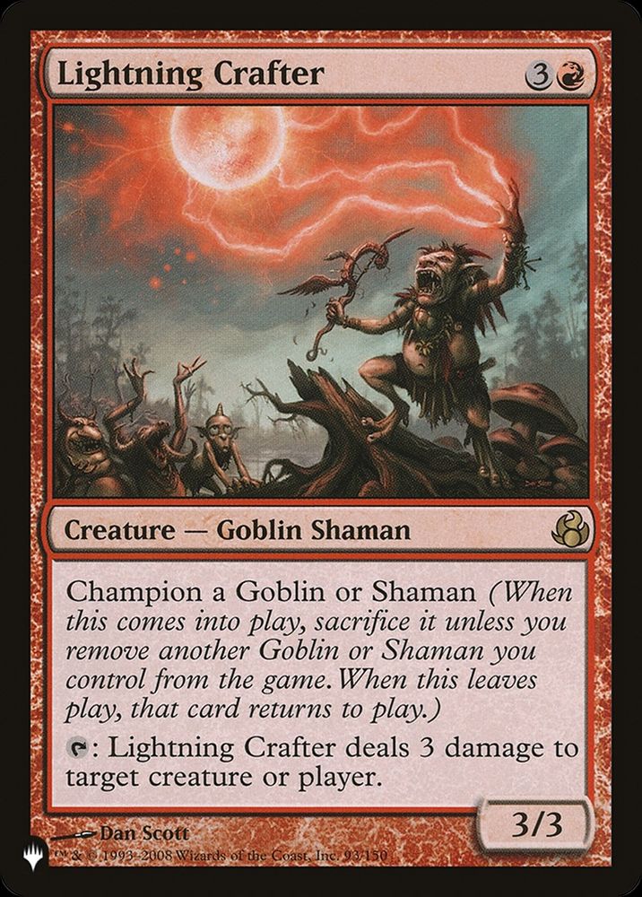 MTG card Lightning Crafter. Art by Dan Scott.