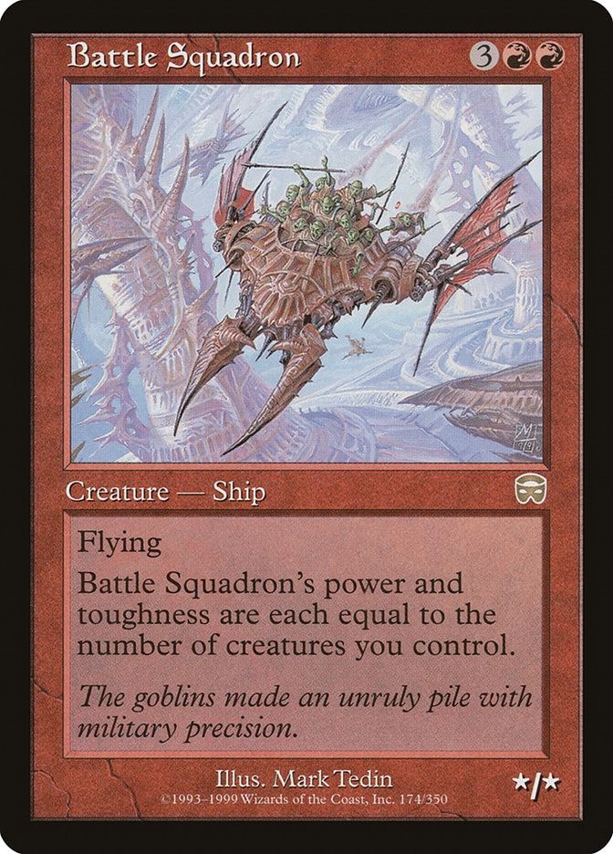 MTG card Battle Squadron. Art by Mark Tedin.