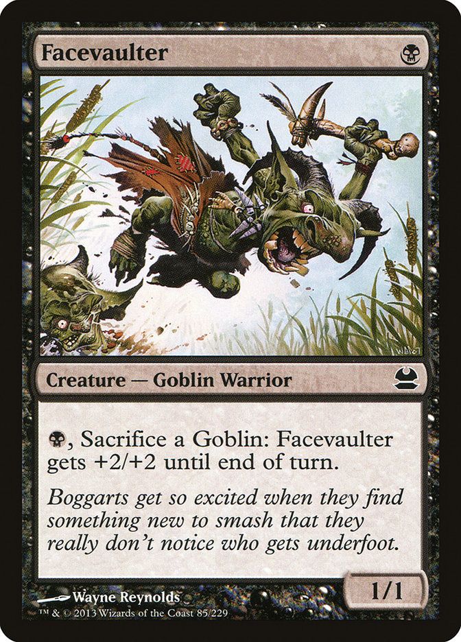 MTG card Facevaulter. Art by Wayne Reynolds.