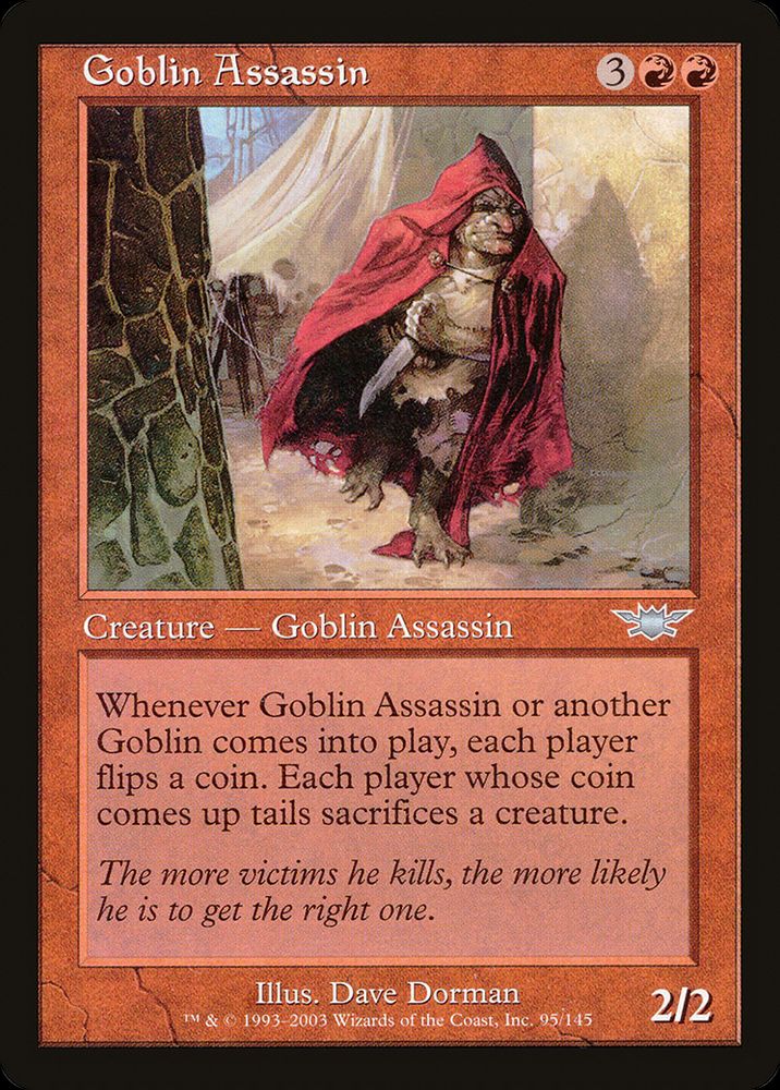 MTG card Goblin Assassin. Art by Fave Dorman.