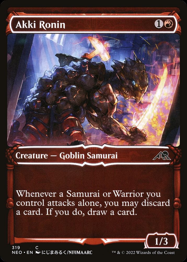MTG card Akki Ronin. Art by Nijimaarc.