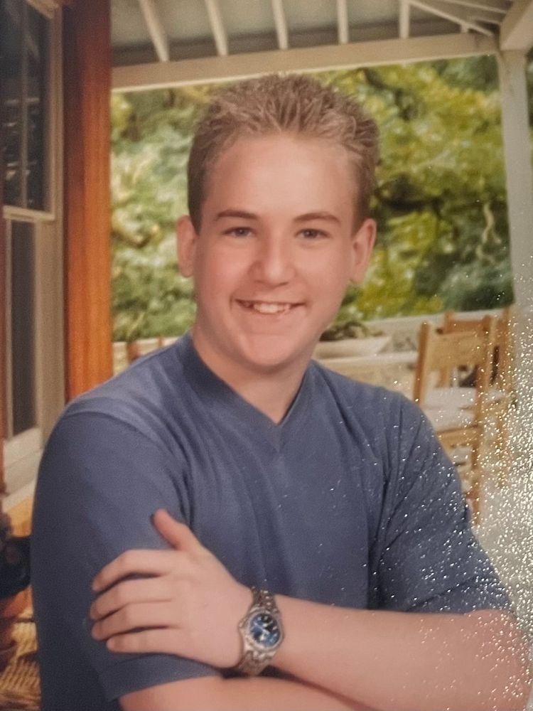 Young man in a school photo
