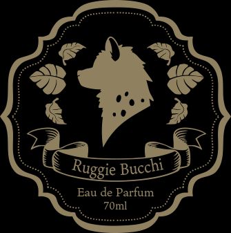 Another version of the logo for Ruggie, which also says Eau de Parfum 70 ml.