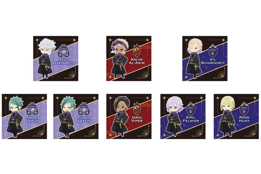 The stickers for the students of Octavinelle, Scarabia, and Pomefiore.