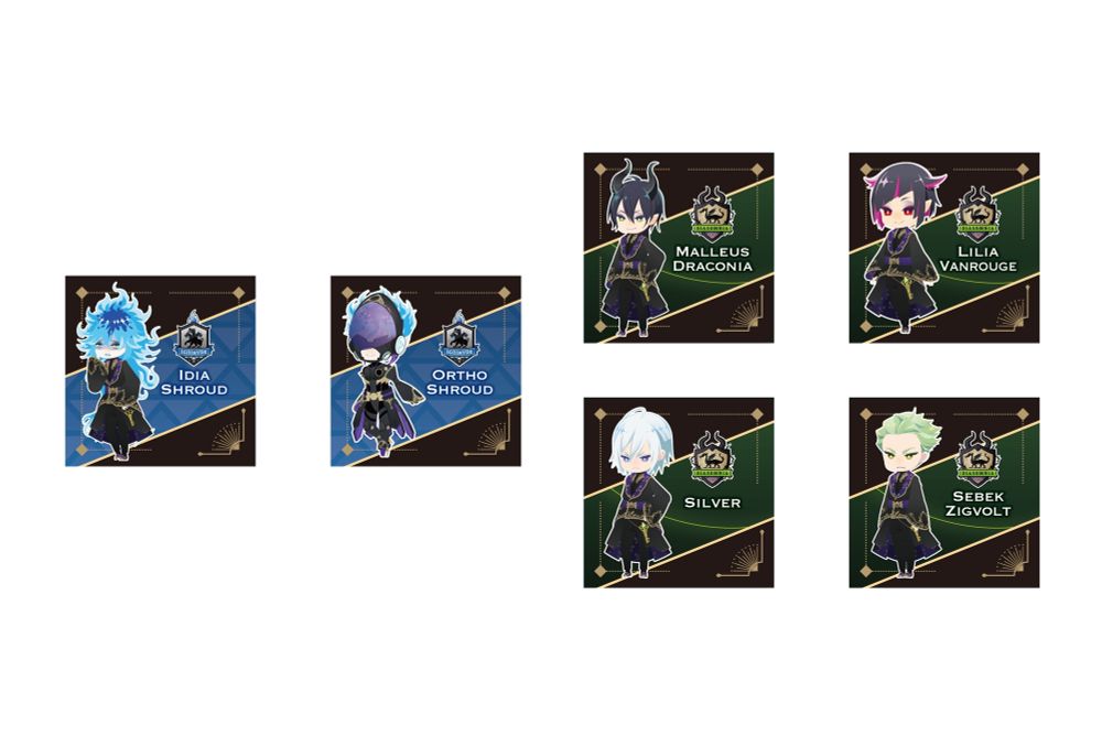 The stickers for the students of Ignihyde and Diasomnia.