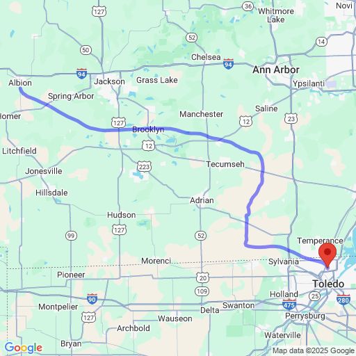 Map showing track of balloon KF6RFX-14