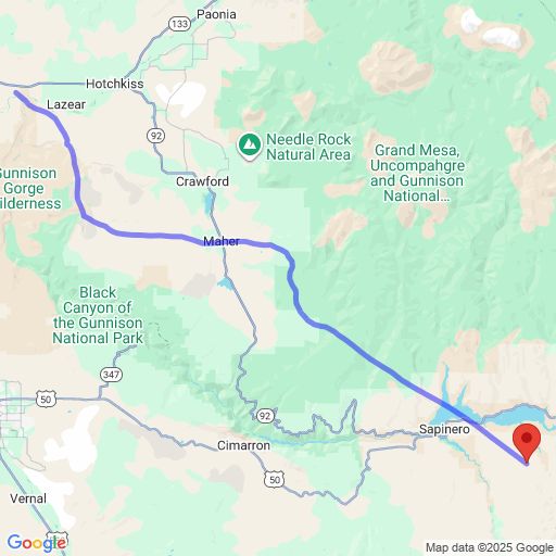 Map showing track of balloon RSONDE-CO