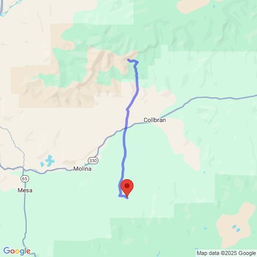 Map showing track of balloon RSONDE-CO