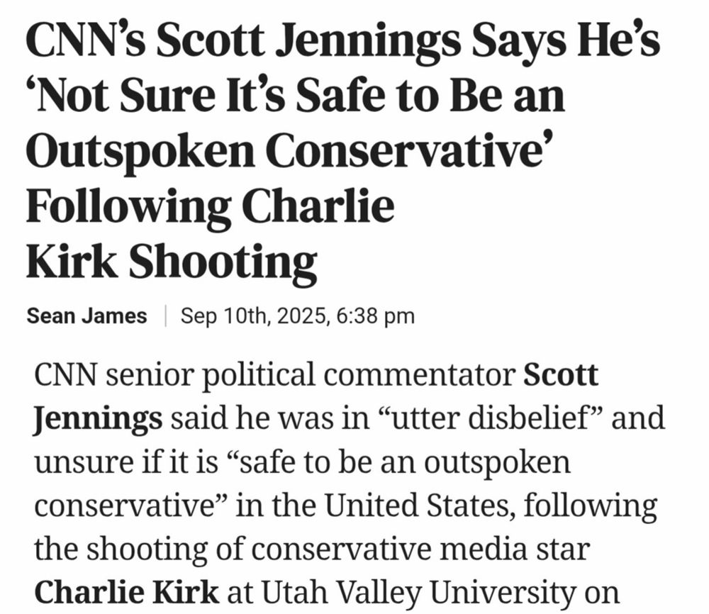Scott Jennings says he's not sure it's safe to be an outspoken conservative following Charlie Kirk's shooting.