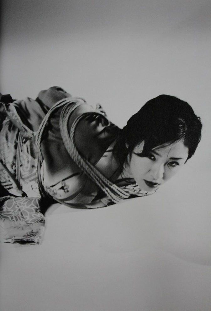 Megumi Kagurazaka photographed by Nobuyoshi Araki in bondage