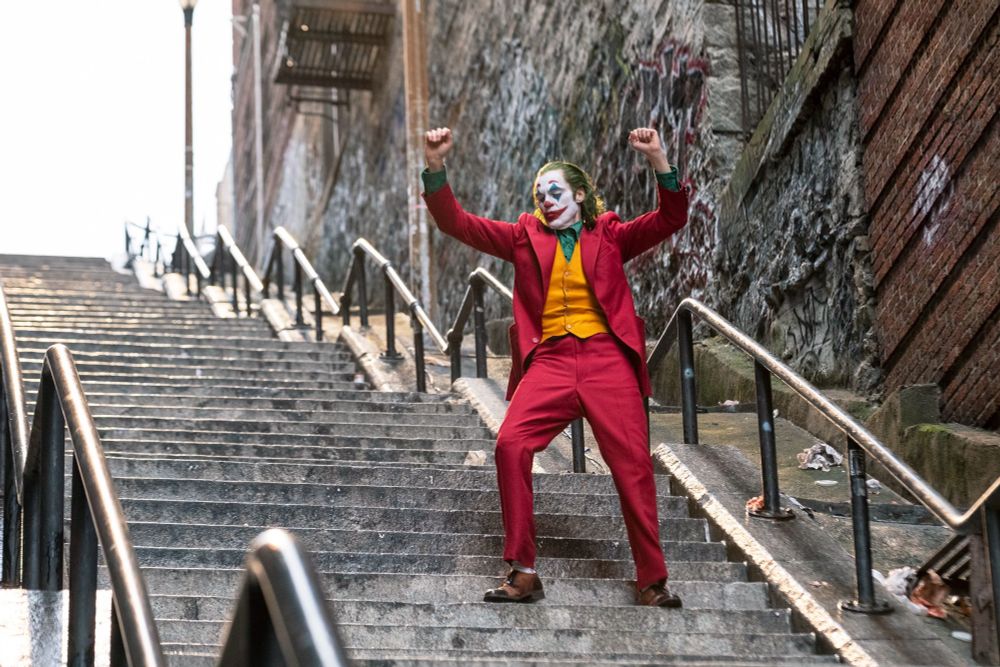 The Joker on his dancing stairs 