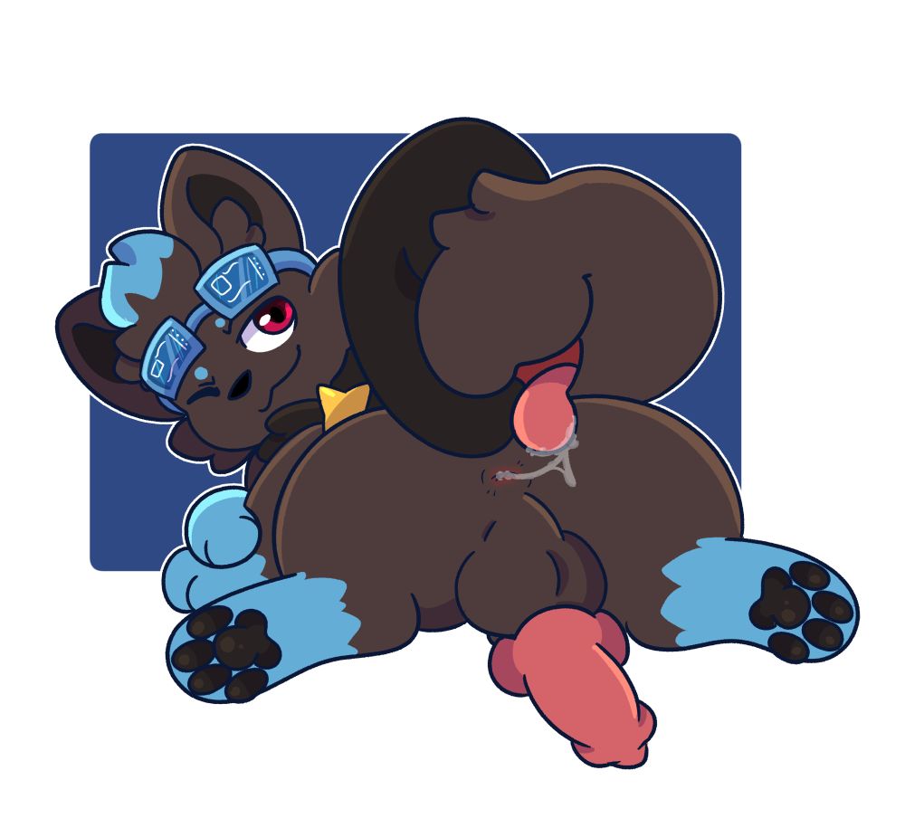 A Shiny Zorua with a tailmaw presenting their ass to the viewer. The tailmaw has prepared the Zor’s tailhole with a lil rimming.