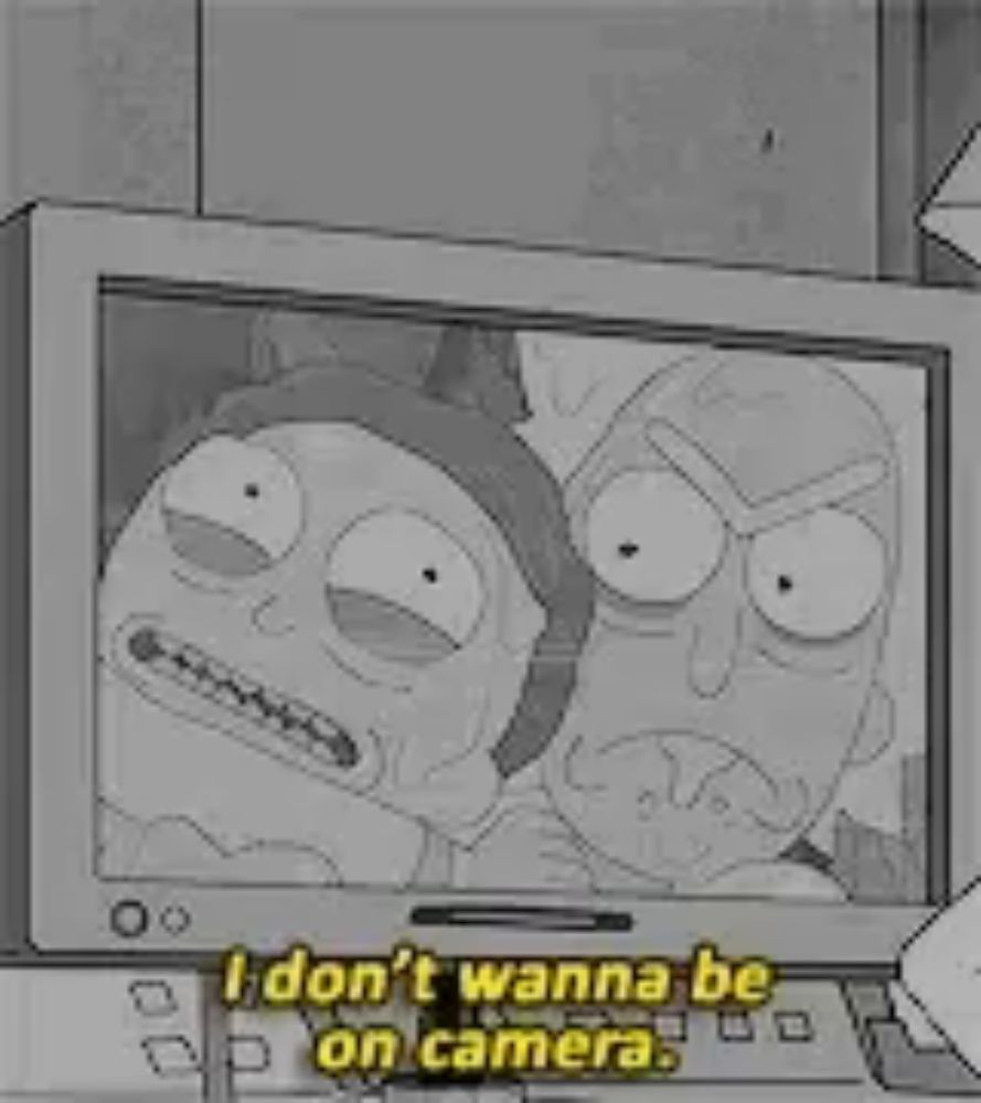 Rick And Morty Dont Wanna Be On Camera GIF