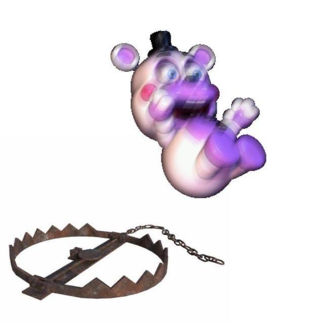 helpy falling into a bear trap