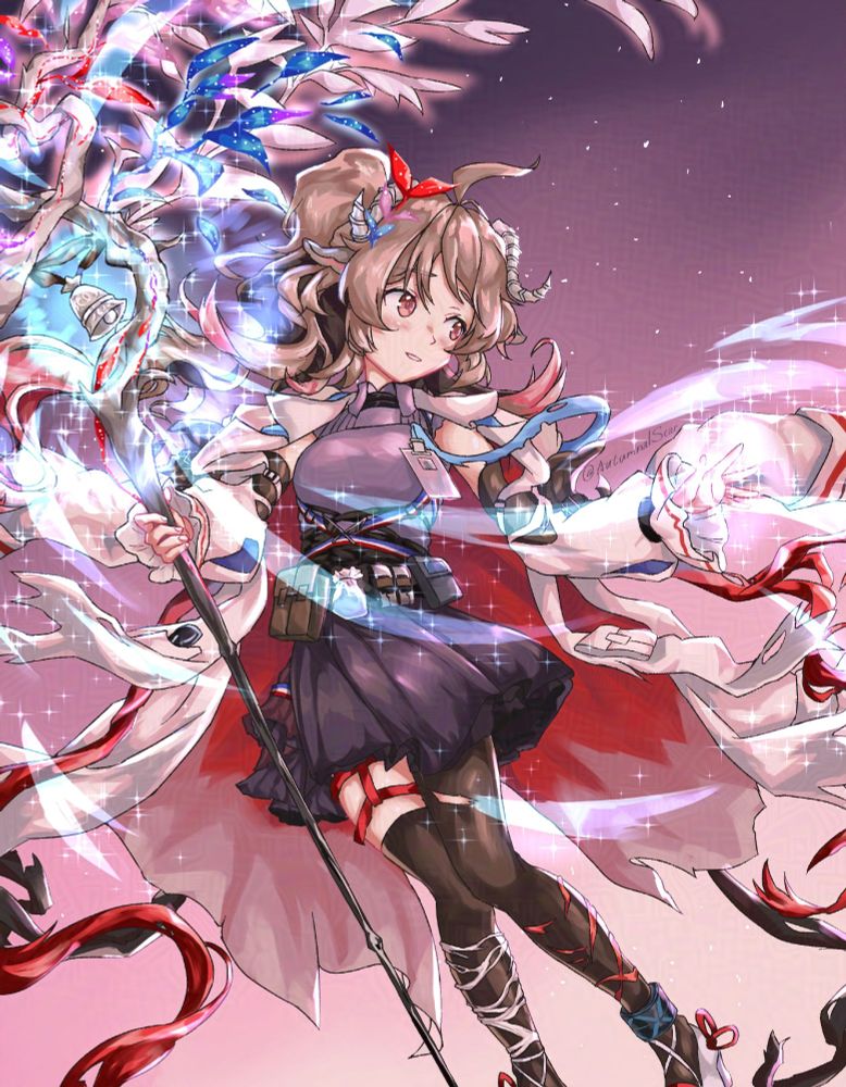 Fanart of Eyjafjalla the Hvit Aska from Arknights (November 2024)