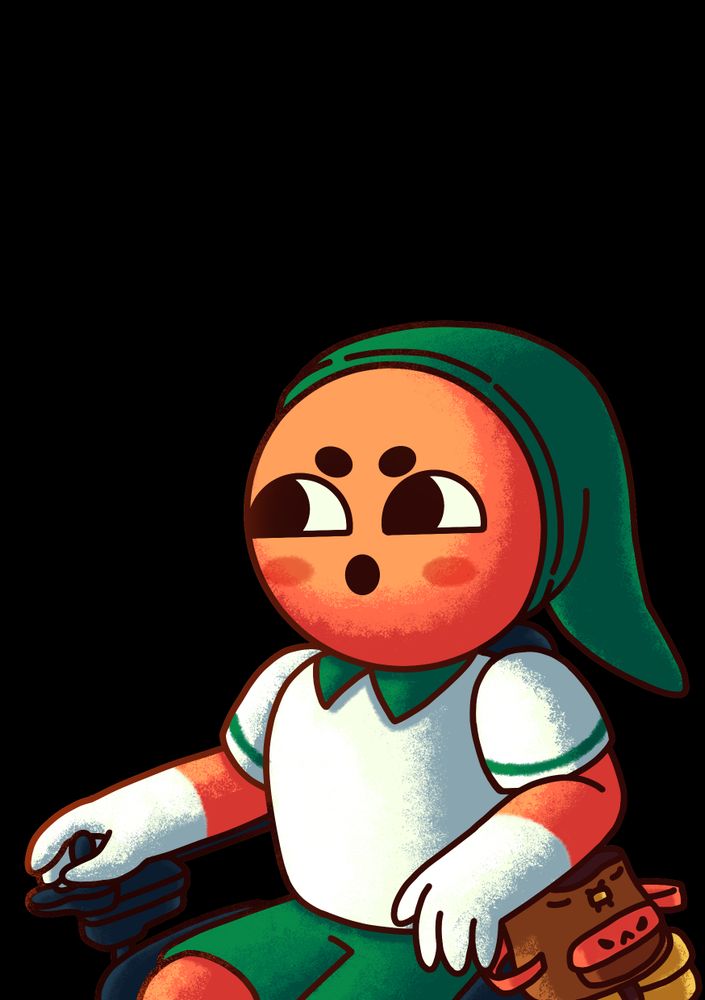 Just a lil red PEAK pngtuber. They are using a power wheelchair with a backpack hanging on it, they also a green cap like Link! They have a constant excited expression.

art by RoyallyMad