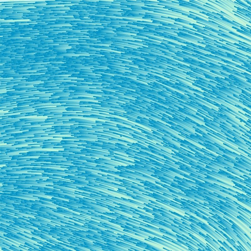 Flowing abstract composition in shades of blue, like quick-moving waves