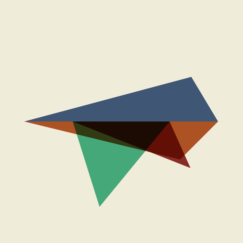 Bird-like abstract composition made from triangles