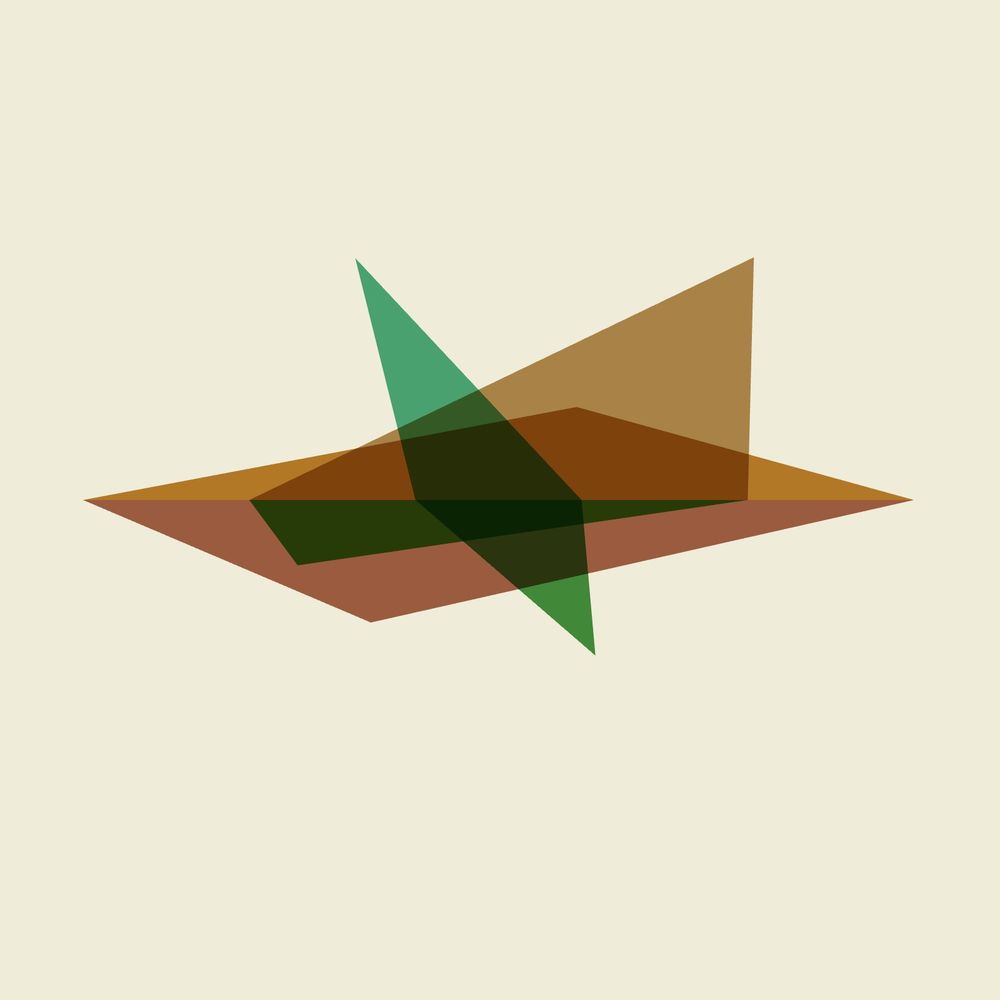 Bird-like abstract composition made from triangles