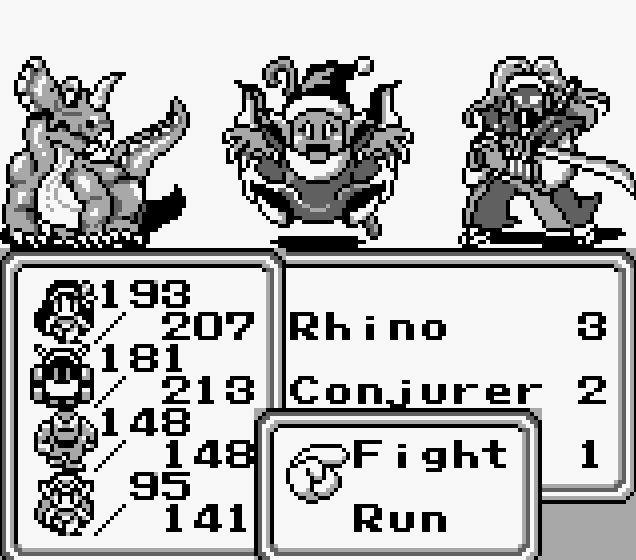 "Rhino", "Conjurer", and "Samurai".