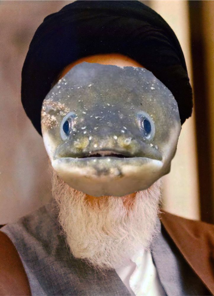 Ayatollah Chomeini mit Aal-Gesicht